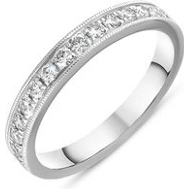 Platinum Diamond Fifteen Stone Half Eternity Ring