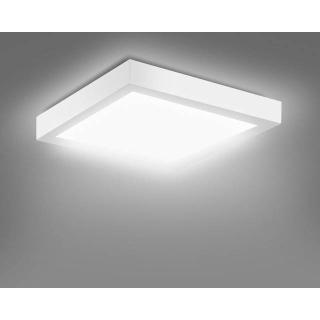 Extrastar 12W Led Square Surface Mount Integrated Ceiling Light Flush Light Cold White (dia.) 17.5Cm, White