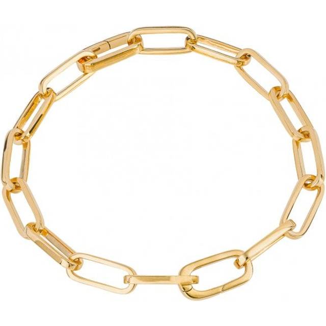 Gold Plated Long Link Chain Bracelet B5391