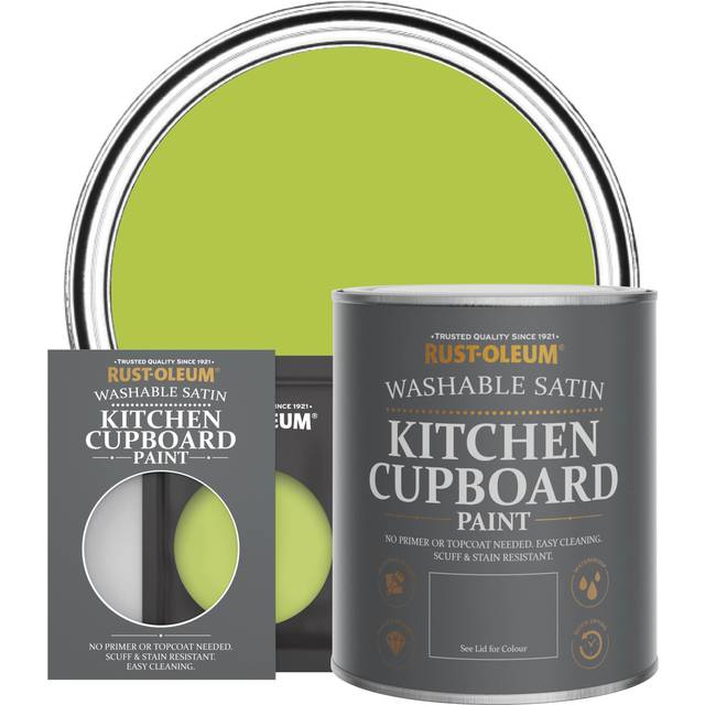 Rust-Oleum Kitchen Cupboard Paint, Satin Finish - KEY LIME - 750ml - Green