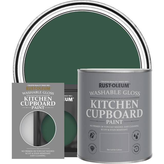 Rust-Oleum Kitchen Cupboard Paint, Gloss Finish - The Pinewoods - 750ml - Green