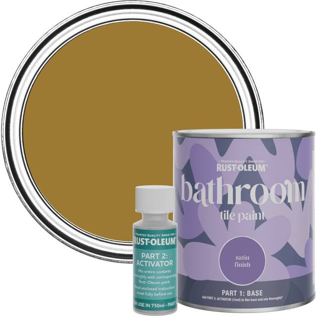 Rust-Oleum Bathroom Tile Paint, Satin Finish - Wet Harvest 750ml - - Yellow