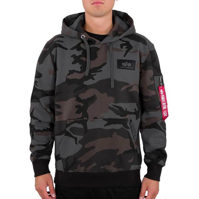 Alpha Industries Hoody med ryggtryck Camo Hooded Sweat för män Sand Camo
