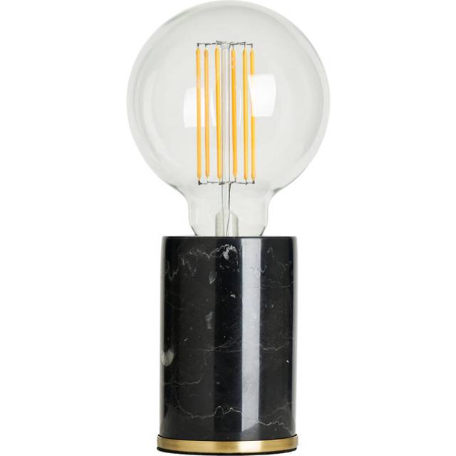 (Black) Litecraft Table Lamp Marble E27 Base - Brass