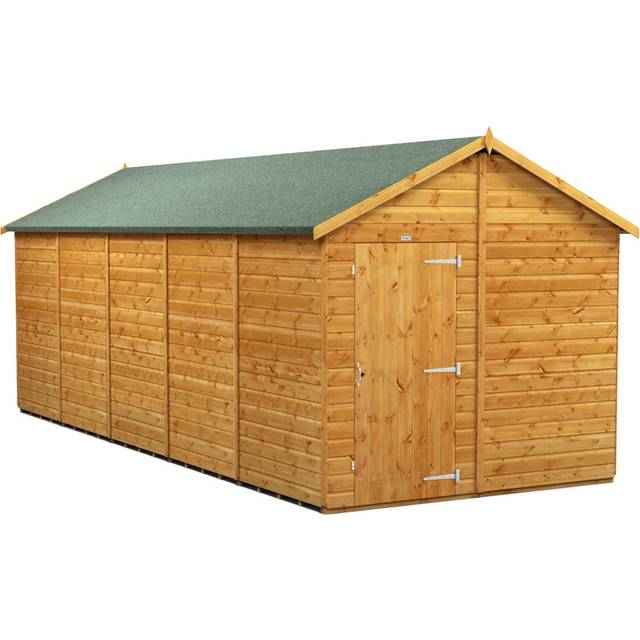 Power Apex 20' x 8' Windowless Garden Shed, Brown