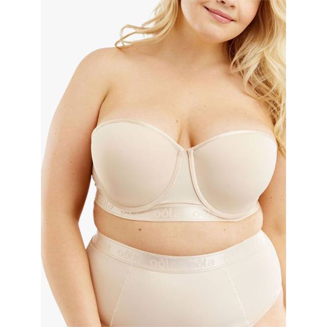 Womens Nude Moulded Strapless Multiway Bra - Beige - 46F