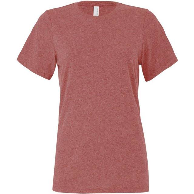 (S, Mauve) Bella + Canvas Womens/Ladies Heather Jersey Relaxed Fit T-Shirt
