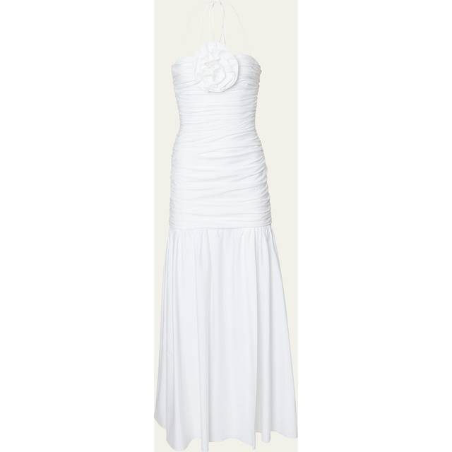 Carolina Herrera Spaghetti Strap Gathered Bodice Drop-Waist Dress