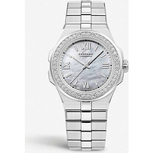 Chopard Womens White Alpine Eagle Diamond and Steel Small Watch 36mm - WHITE