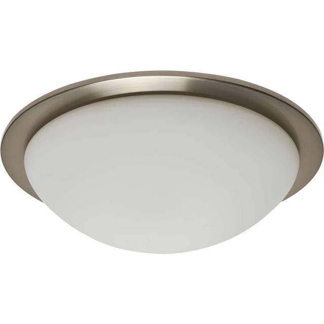 Spa OPIE 12W LED Flush Ceiling Light Cool White Satin Nickel