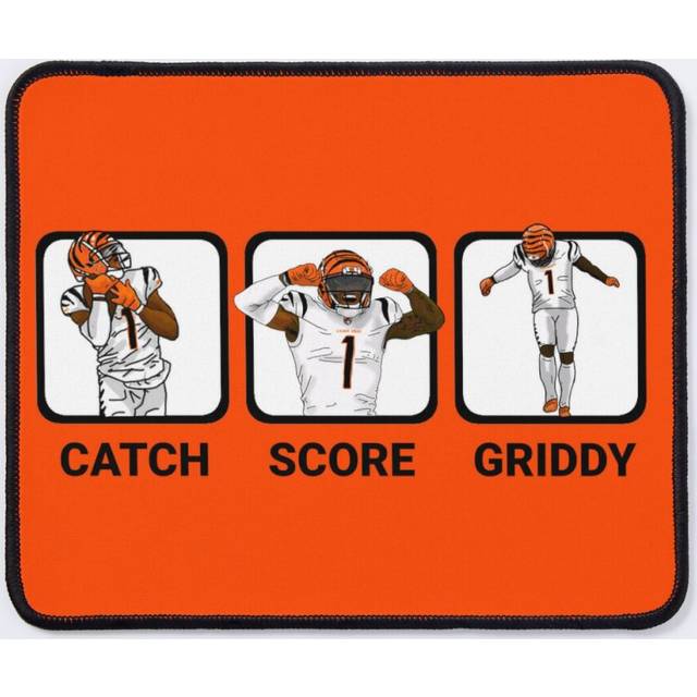 Mouse Pad Catch. Score. Griddy. Repeat. 11.8 x 9.8 inch Computer Mat Gaming Office Mousepad
