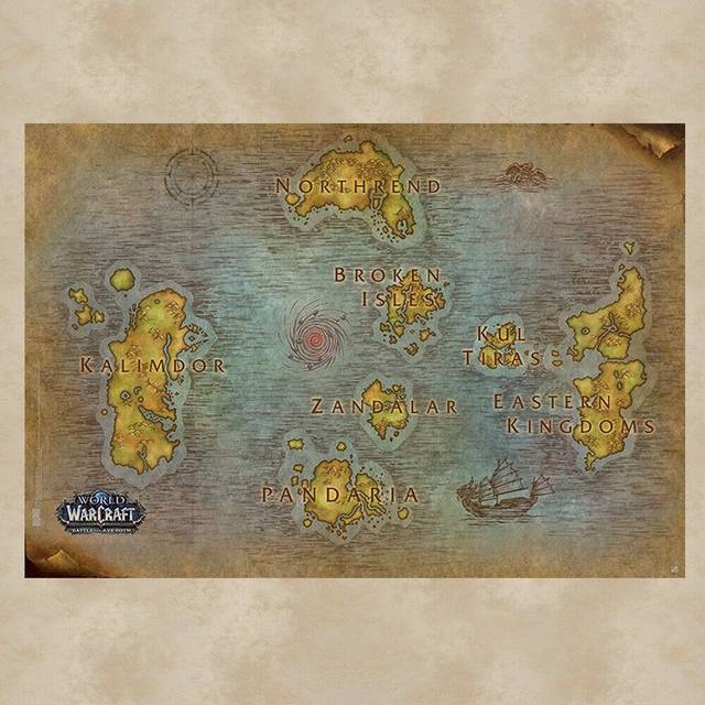 World of Warcraft - Map - Poster - multicolored - Onesize