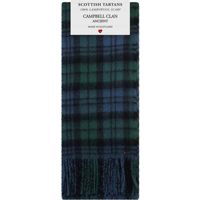 Campbell Clan Ancient Tartan 100% Lambswool Clan Scarf Made in Scotland