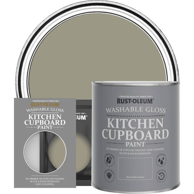 Rust-Oleum Kitchen Cupboard Paint, Gloss Finish - Grounded - 750ml - Green