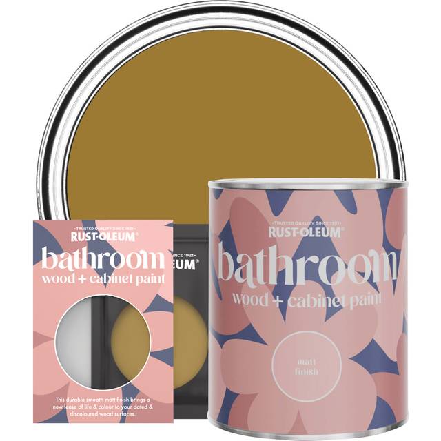 Rust-Oleum Bathroom Wood & Cabinet Paint, Matt Finish - Wet Harvest - 750ml - Yellow
