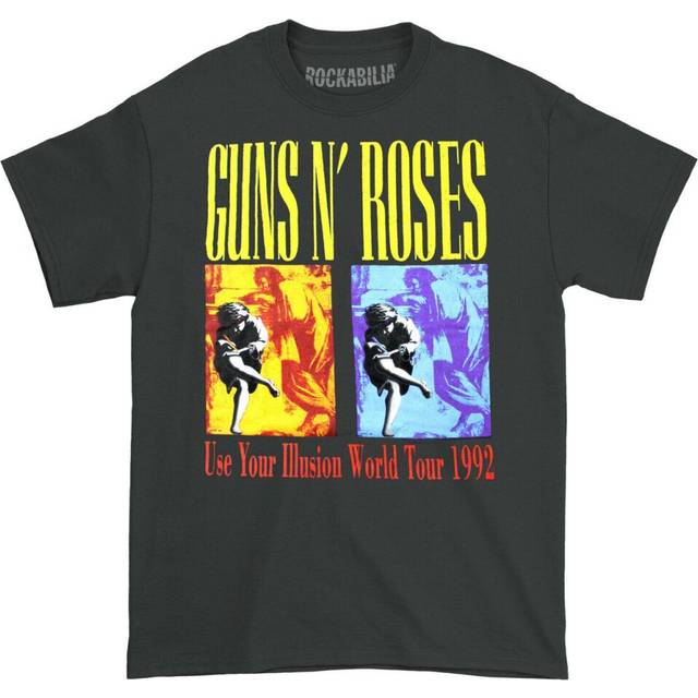 (XL, Black) Guns N Roses Unisex Adult Use Your Illusion World Tour Back Print T-Shirt