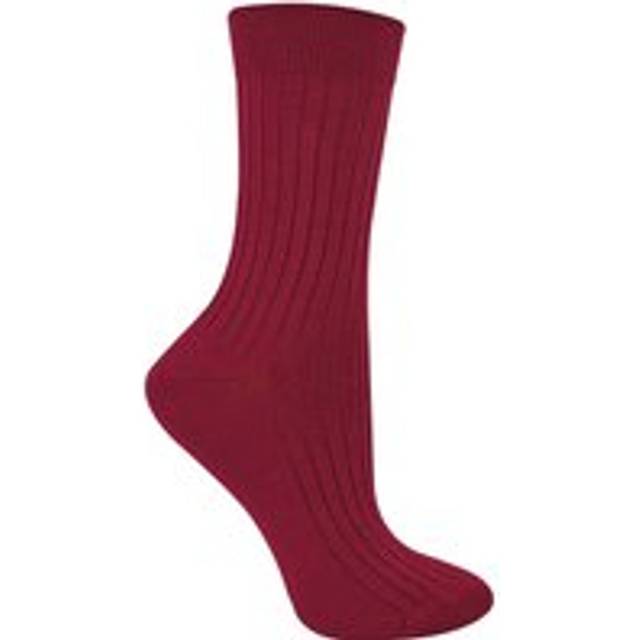 (6-8 UK, Burgundy) Steven - 1 Pack Ladies Original Merino Wool Socks