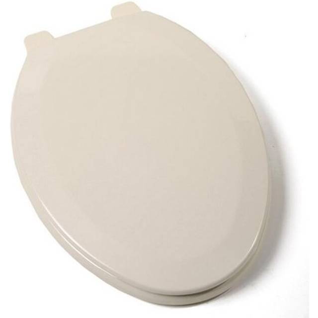 Deluxe Molded Wood Elongated Toilet Seat, Bone