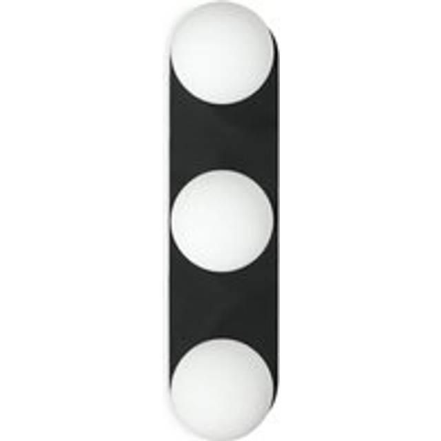 Orbital 3 Way Bar Opal Glass Globe IP44 Rated Bathroom Flush Wall Ceiling Light