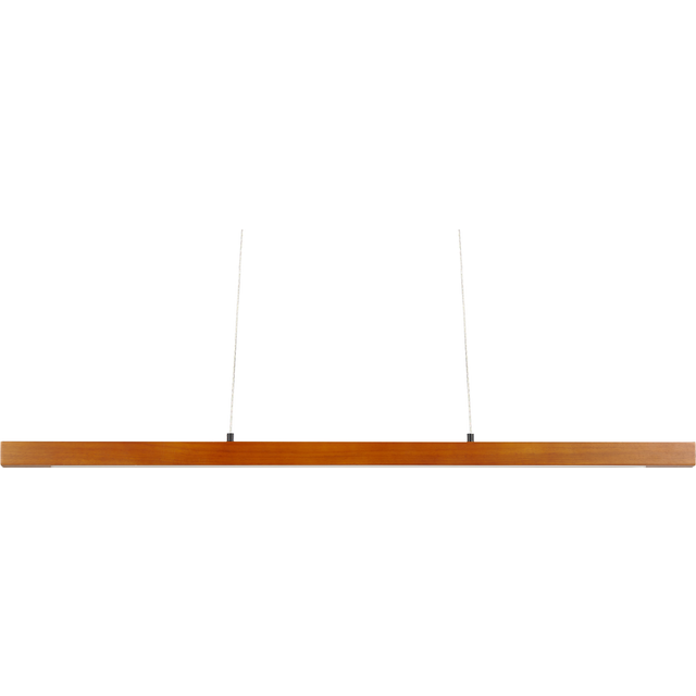 LED Pendant Lamp STEWARTS Oak Wood Dark Brown