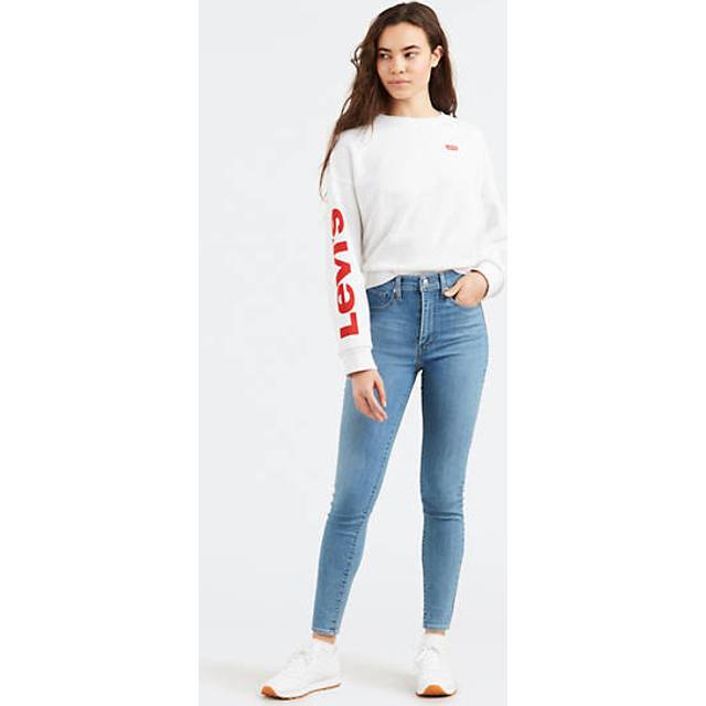 Super Skinny jeans med hög midja - Blå / Ontario Math Club - 29X30