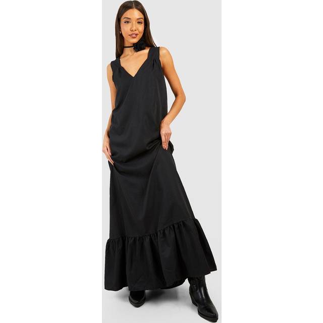 Womens Trapeze Maxi Dress - Black - 10, Black