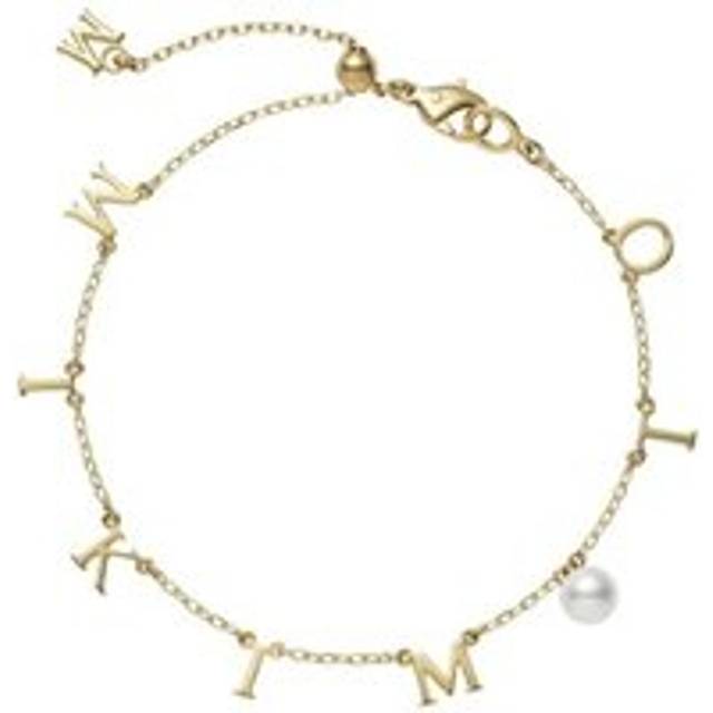 Mikimoto 18ct Yellow Gold White Akoya Pearl Adjustable Bracelet