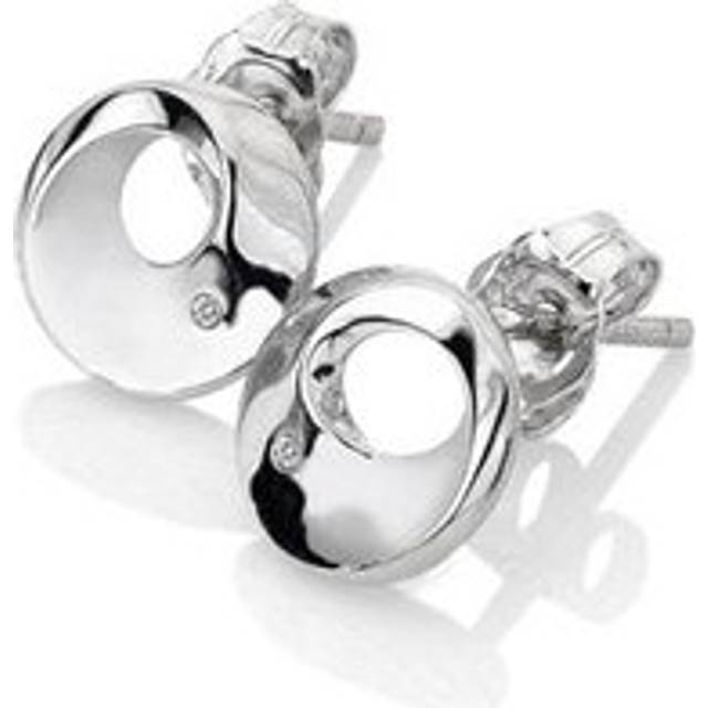 Hot Diamonds Quest Sterling Silver Circle Simple Stud Earrings - Silver