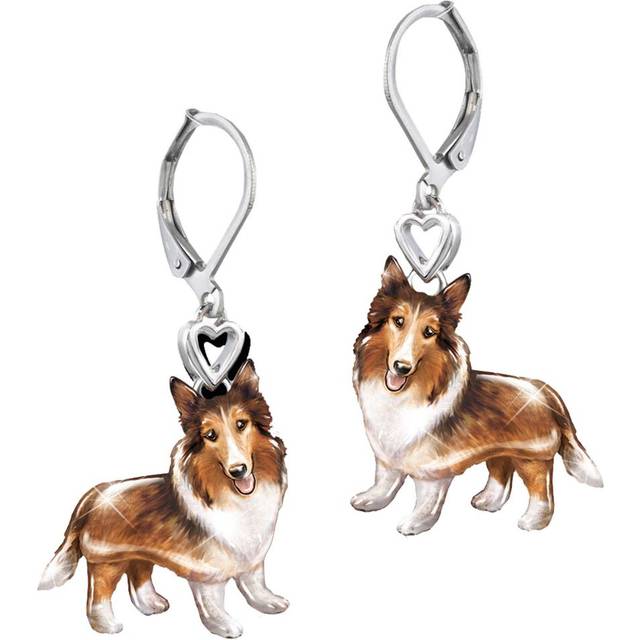 'Playful Pup' Collie Earrings