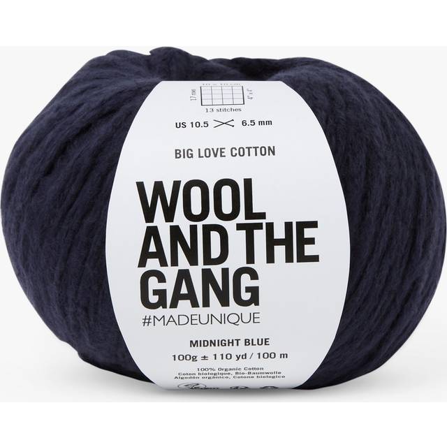 Wool And The Gang Big Love Cotton Midnight Blue Knitting And Crochet Yarn