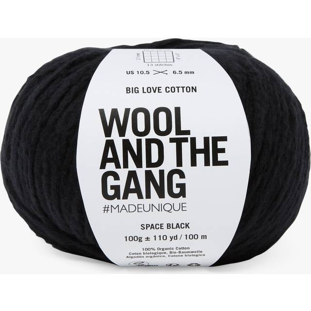 Wool And The Gang Big Love Cotton Space Black Knitting And Crochet Yarn