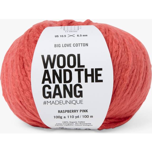 Wool and the gang big love cotton raspberry pink knitting and crochet yarn