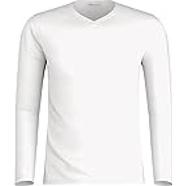 V-Neck Long Sleeve T-Shirt - White