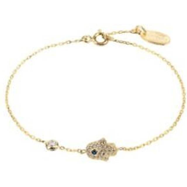 Hamsa Hand Bracelet - Gold - One Size