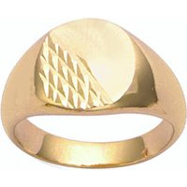 Signet ring Gold Plated 'Charles' golden - 12x10 mm 56 gold