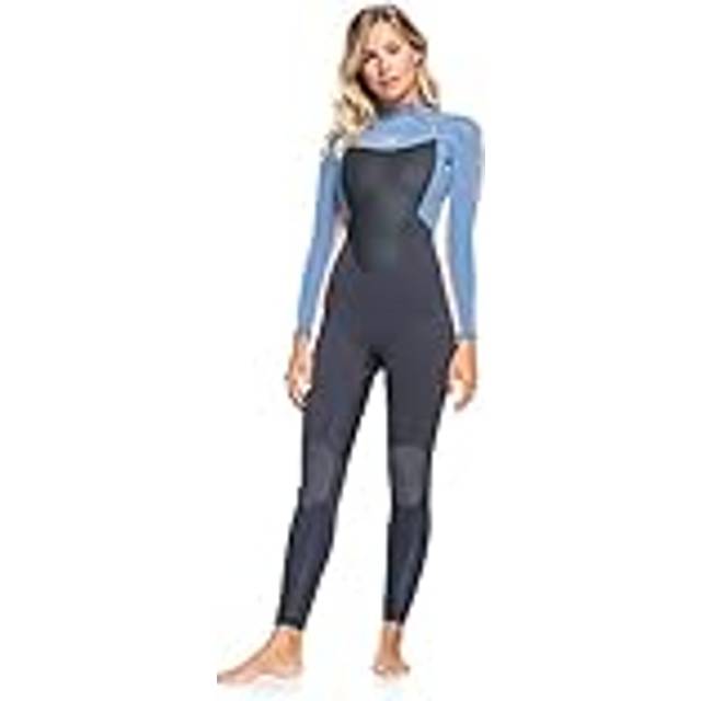 Roxy 3/2mm Prologue Back Zip Flt - Våtdräkt för surfing - Dam Cloud Black / Powderdgrey / Sunglow 14
