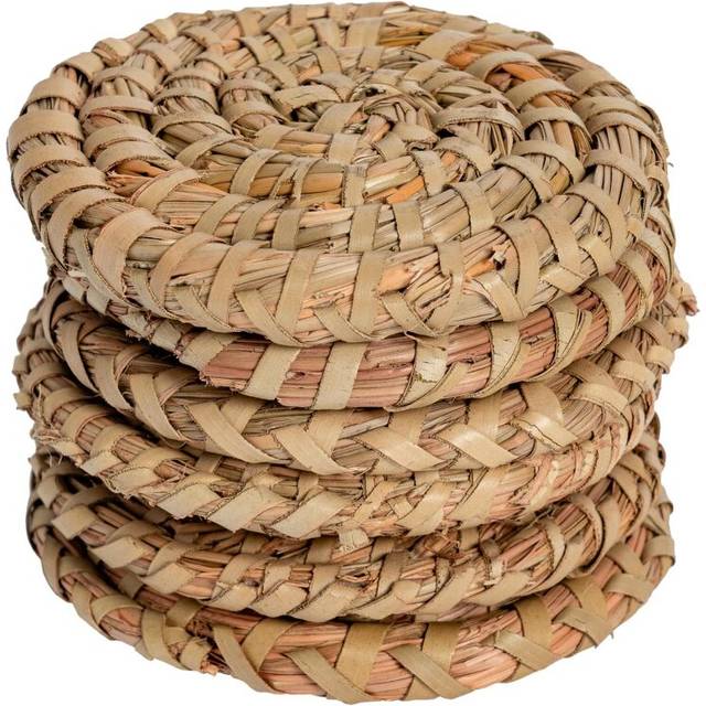 Woven Palm Leaf Coasters - Pack of Six