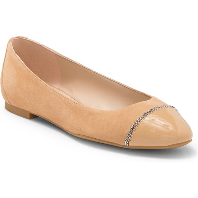 Stuart Weitzman Milla Chain Suede Ballet Flat