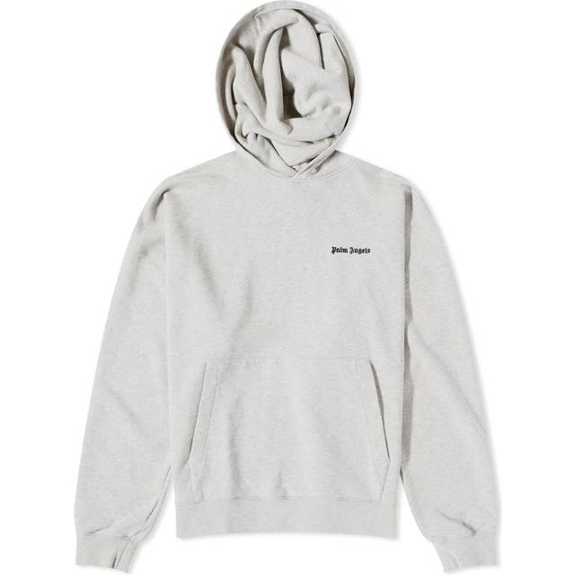 Palm Angels Embroidered-Logo Hoodie Grey - M