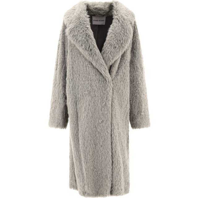 Stand Studio Gray Nicole Faux-Fur Coat - 81000 Grey - FR 34