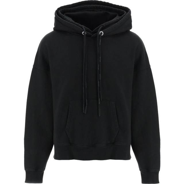 Men's Palm Angels Patched Stars Black Vintage Hoodie - Size: 42