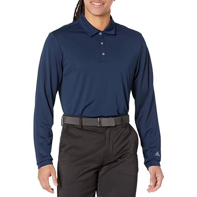adidas Men's Long Sleeve Polo Shirt  Collegiate Navy  X-Large