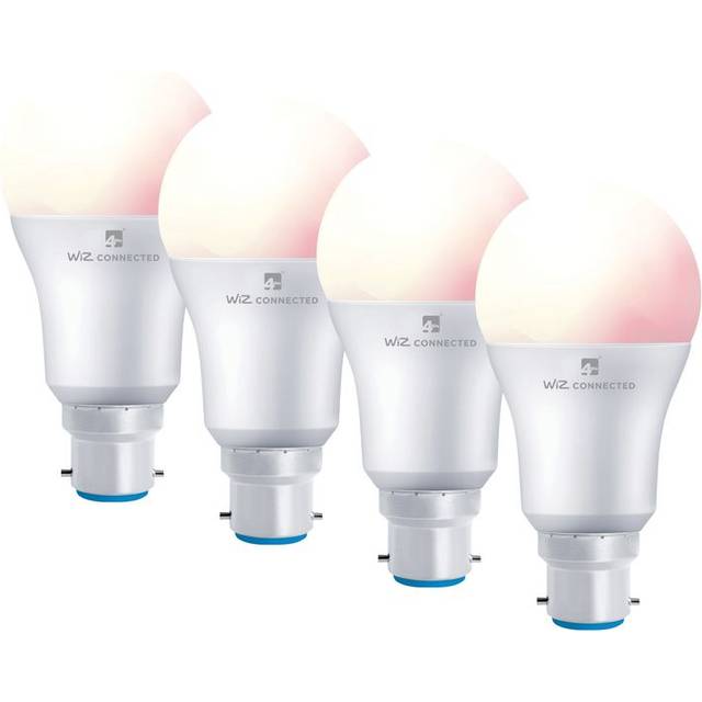 4LITE WiZ Connected A60 Dimmable Multicolour WiFi Led Smart Bulb - B22 Bayonet, - multiple colours