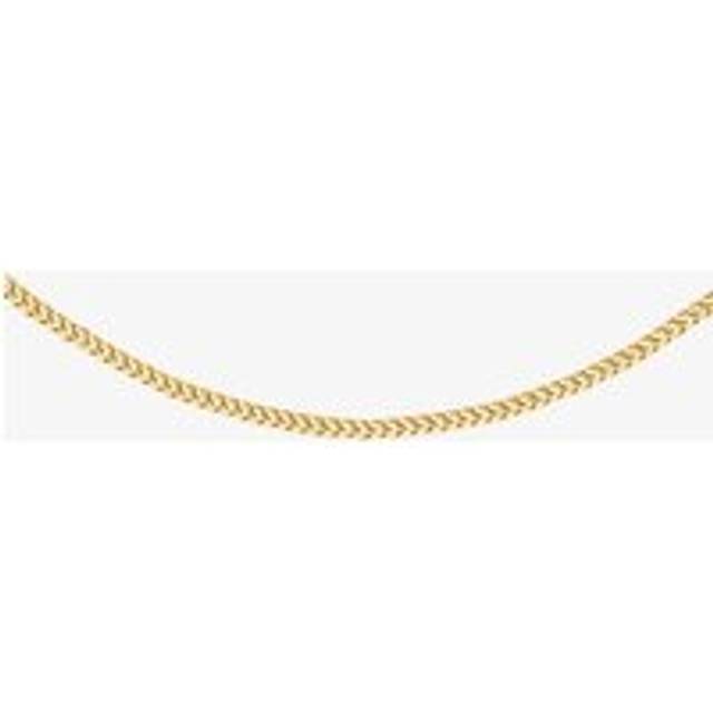 Sterling Silver 41cm Yellow Gold Panza Curb Chain Necklace 8.91.0153-41