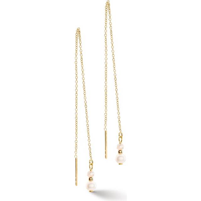 COEUR DE LION Ohrringe Y Fairy Süßwasserperle gold
