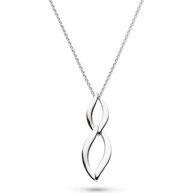 Kit Heath Entwine Twine Duo Link Pendant Necklace, Silver