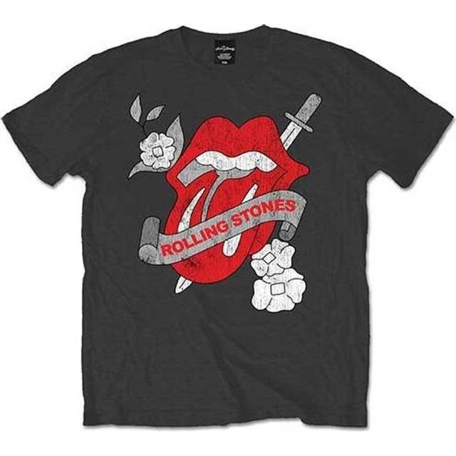 (XXL, Charcoal Grey) The Rolling Stones Unisex Adult Tattoo T-Shirt