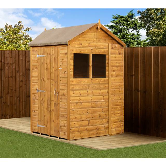 Empire Sheds Empire 1000 Pent 6x5ft Wooden Garden Shed Door Le, Green