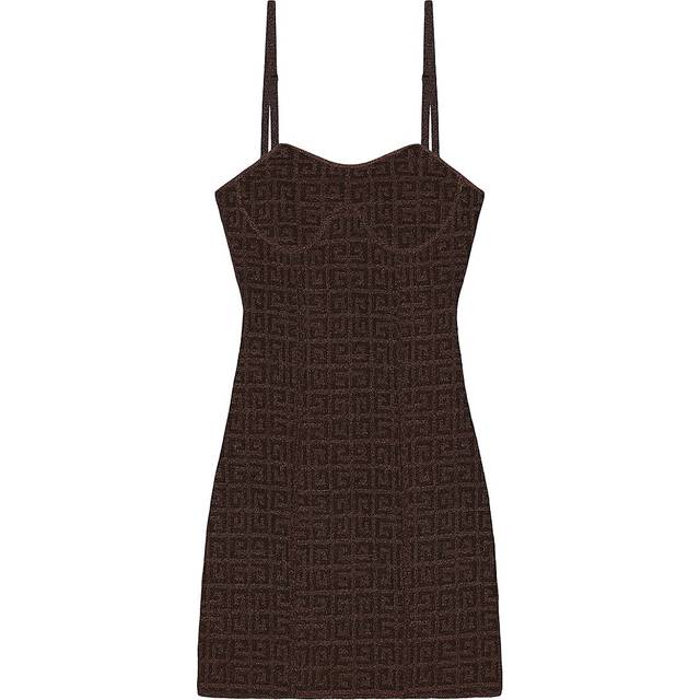 Knitted Monogram Mini Dress with Lurex Detail size S (S)
