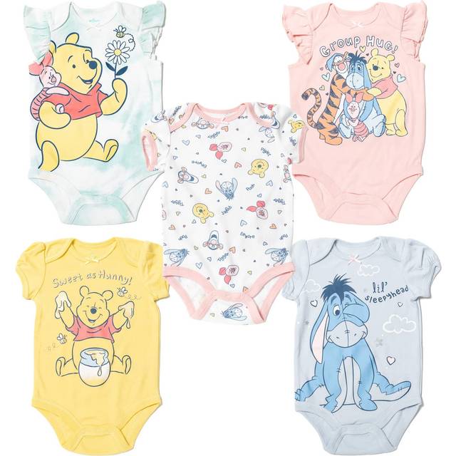Disney Tigger Winnie the Pooh Eeyore Infant Baby Girls 5 Pack Cuddly B